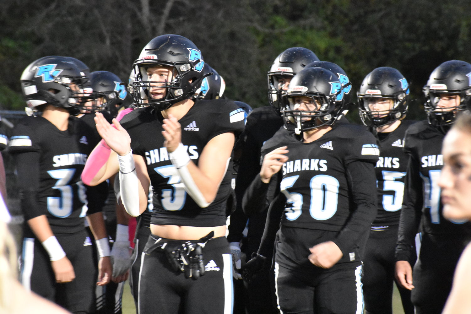 Nate Bunkosky (No. 3) and the rest of the Sharks are ready to renew their annual rivalry against Nease.